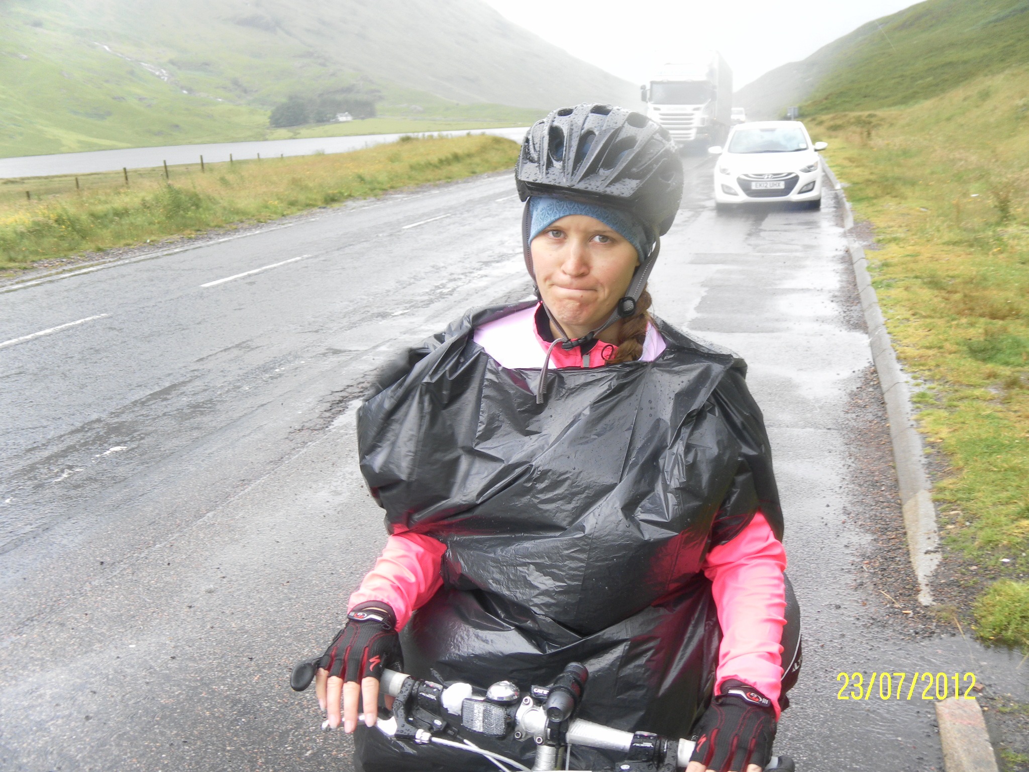 Jane with her bin bag Jane with her bin bag
